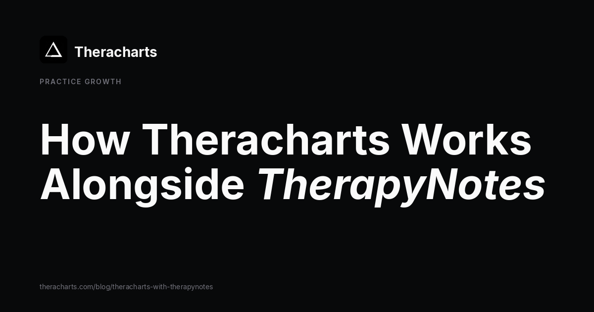 How Theracharts Works Alongside TherapyNotes